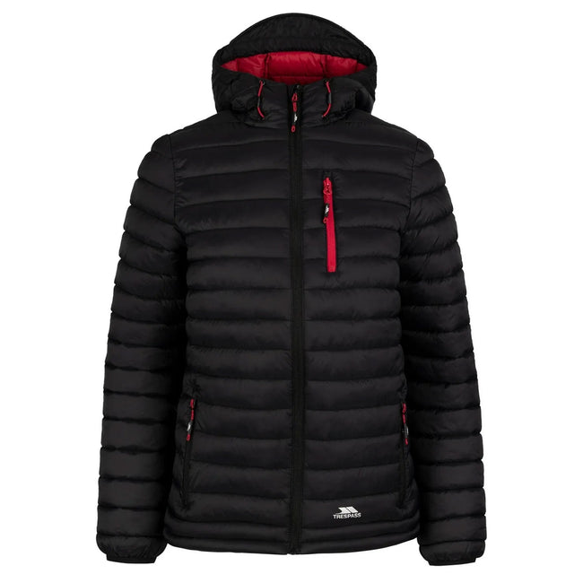 Black - Front - Trespass Womens-Ladies Lenka Hooded Padded Jacket
