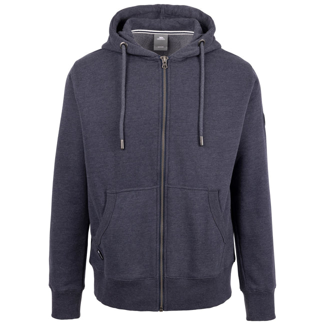 Navy Marl - Front - Trespass Mens Bran Full Zip Hoodie