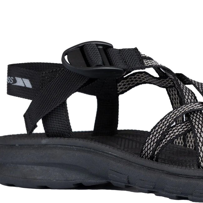 Black - Back - Trespass Womens-Ladies Vesta Crossover Strap Sandals