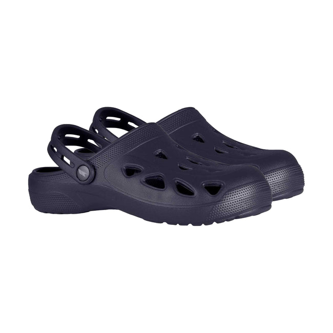 Navy - Side - Trespass Unisex Adult Charter Clogs