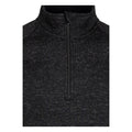 Black - Side - Trespass Mens Corsham Marl Half Zip Fleece Top