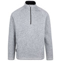 Grey - Front - Trespass Mens Corsham Marl Half Zip Fleece Top