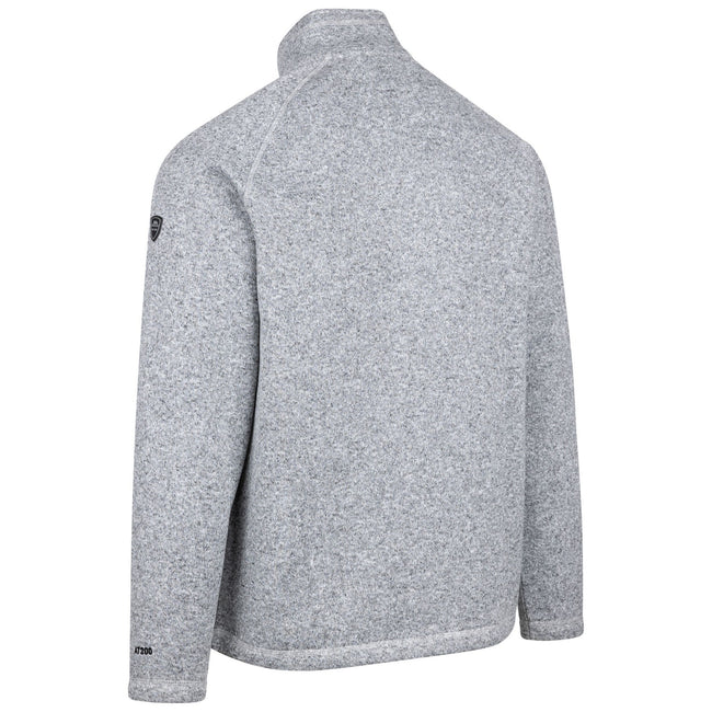 Grey - Back - Trespass Mens Corsham Marl Half Zip Fleece Top