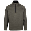 Dark Vine - Front - Trespass Mens Corsham Marl Half Zip Fleece Top