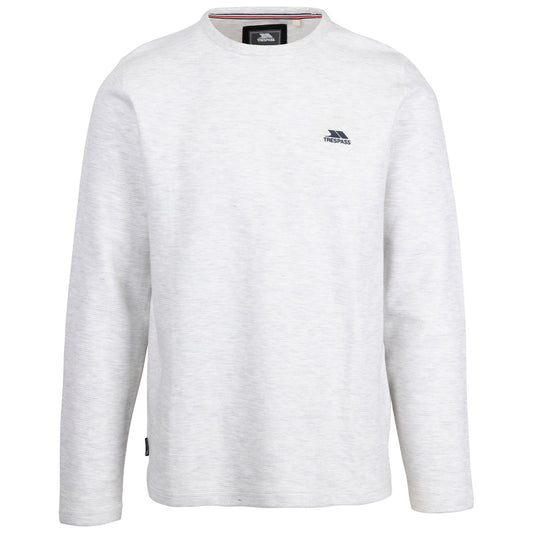 Off White Marl - Front - Trespass Mens Calverley Sweatshirt