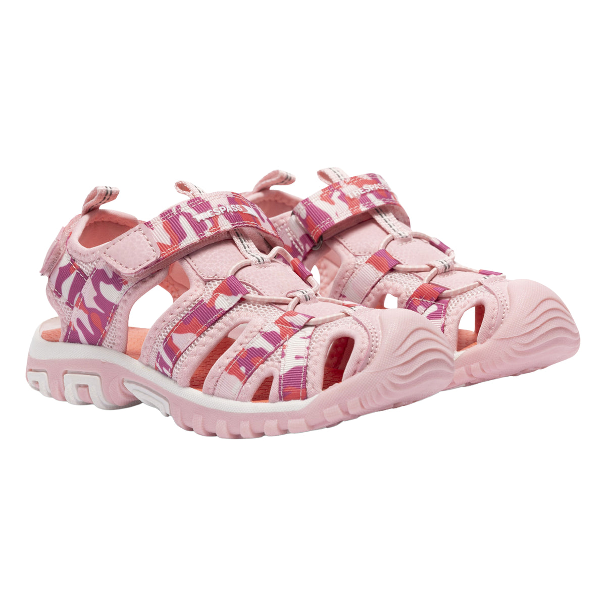 Pink - Close up - Trespass Childrens-Kids Jaime Sandals