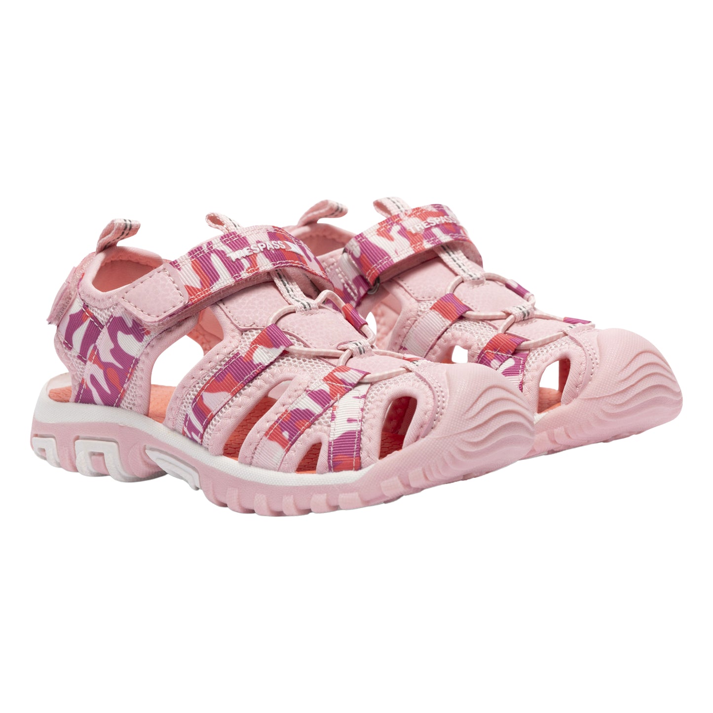 Pink - Close up - Trespass Childrens-Kids Jaime Sandals