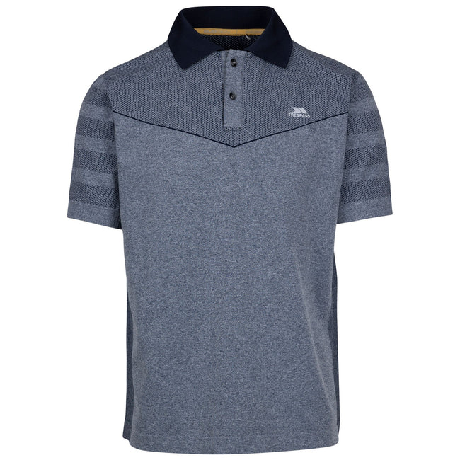 Navy Marl - Front - Trespass Mens Nab TP75 Active Polo Shirt
