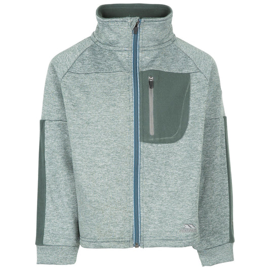 Spruce Green - Front - Trespass Childrens-Kids Immense Marl Fleece Jacket