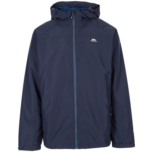 Navy - Front - Trespass Mens Tarrant Waterproof Jacket