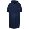 Navy - Front - Trespass Unisex Adult Towelhood Towelling Hooded Poncho