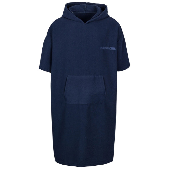 Navy - Front - Trespass Unisex Adult Towelhood Towelling Hooded Poncho