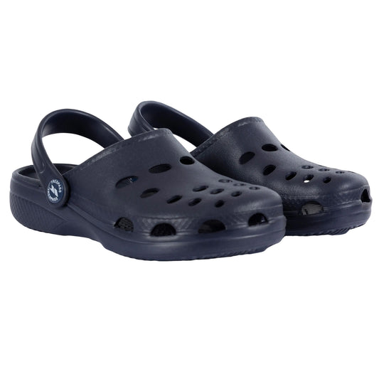 Navy - Front - Trespass Childrens-Kids Dip Moulded Clogs