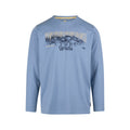 Denim Blue Marl - Front - Trespass Mens Kulam Printed Long-Sleeved T-Shirt