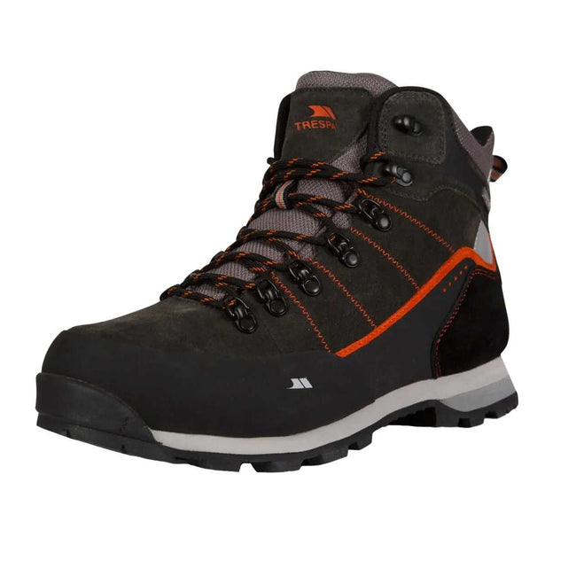 Charcoal - Side - Trespass Mens Mikeba Suede Boots