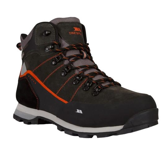 Charcoal - Front - Trespass Mens Mikeba Suede Boots
