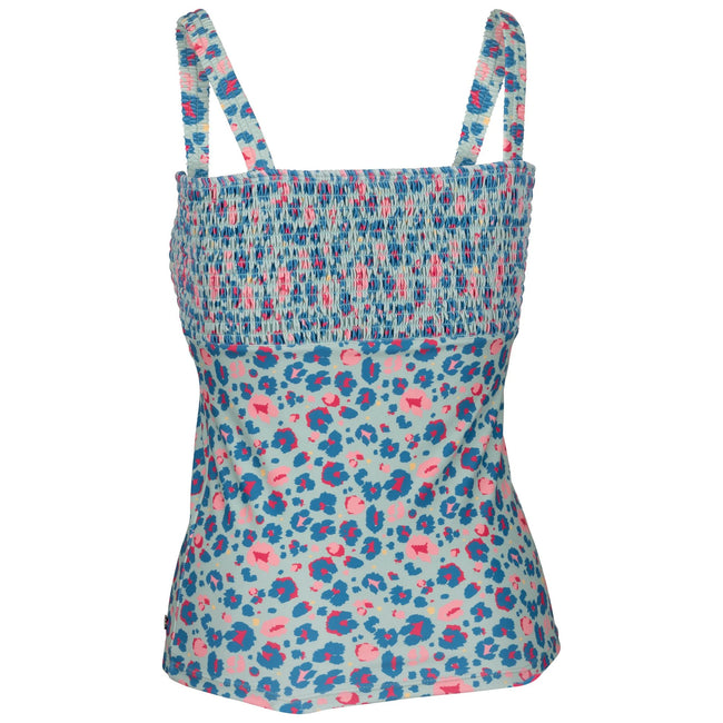 Light Sage - Back - Trespass Womens-Ladies Annabel Leopard Print Swim Top