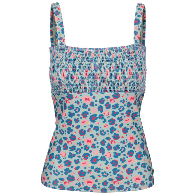 Light Sage - Front - Trespass Womens-Ladies Annabel Leopard Print Swim Top