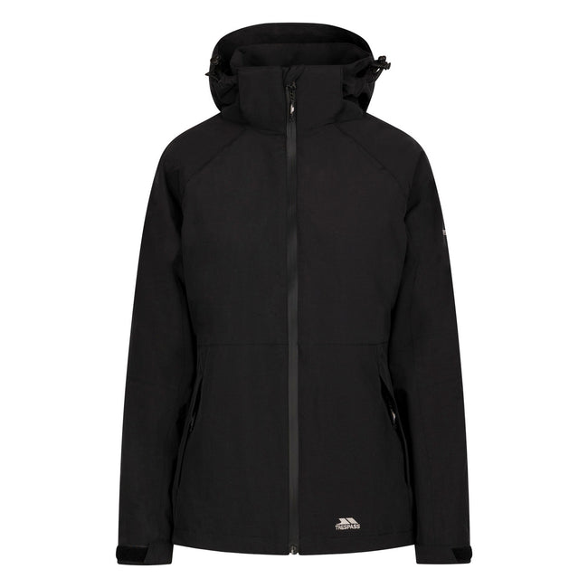 Black - Front - Trespass Womens-Ladies Tilbury TP75 Waterproof Jacket