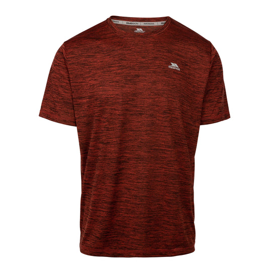 Burnt Orange Marl - Front - Trespass Mens Kearsley Active Top