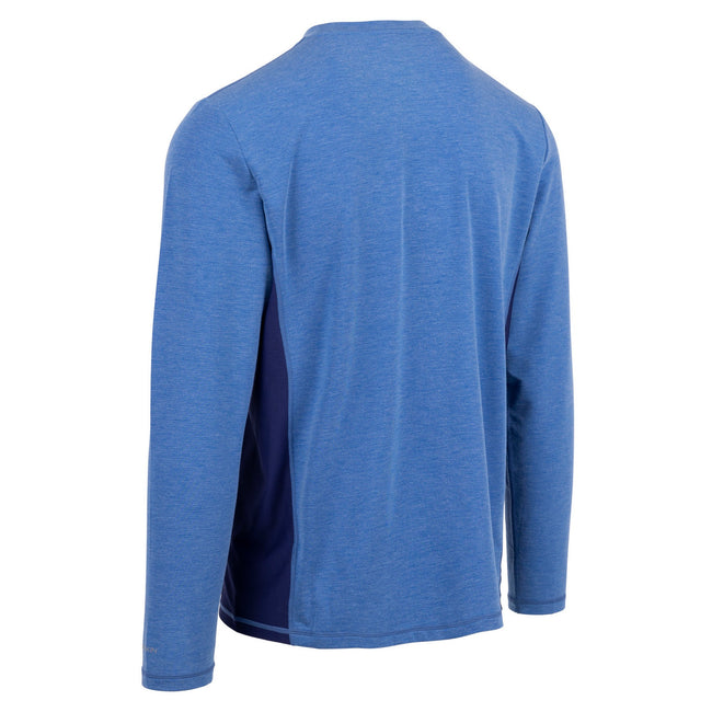 Blue Marl - Back - Trespass Mens Charlie Long-Sleeved T-Shirt