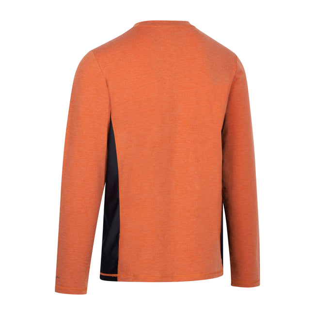 Burnt Orange Marl - Back - Trespass Mens Charlie Long-Sleeved T-Shirt