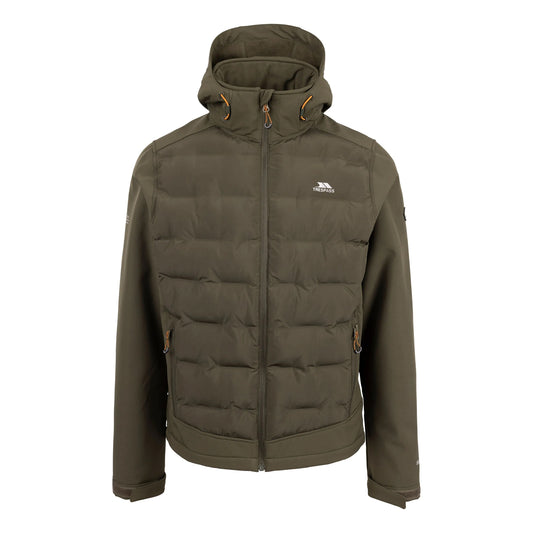 Dark Vine - Front - Trespass Mens Alwero Softshell Hybrid Jacket