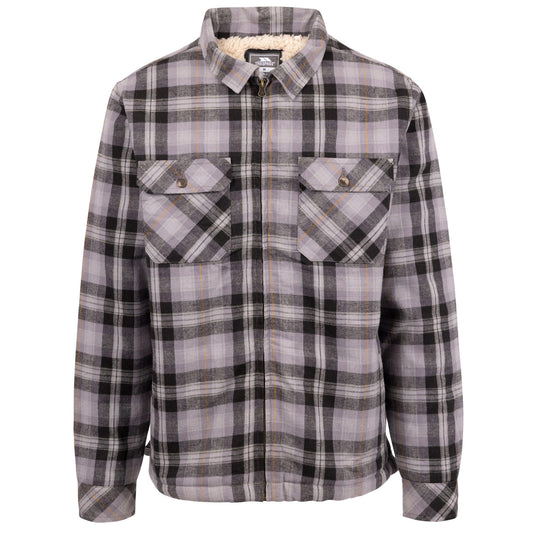 Storm Grey - Front - Trespass Mens Danehill Sherpa Lined Shirt