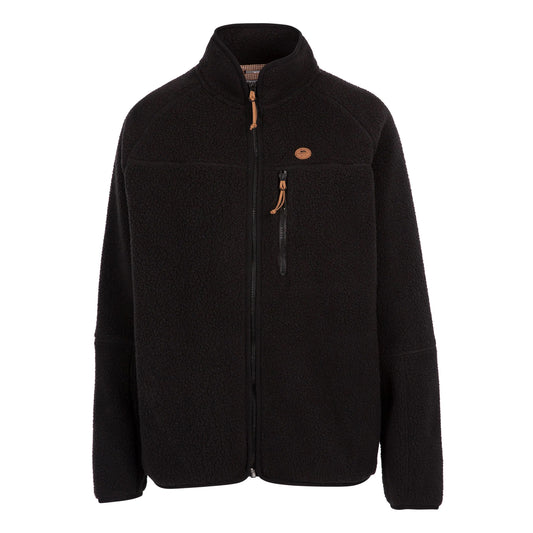 Black - Front - Trespass Womens-Ladies Quake Leather Trim Fleece Jacket