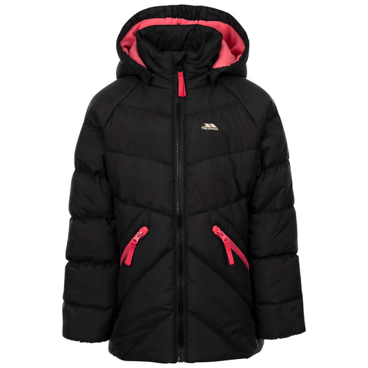 Black - Front - Trespass Childrens-Kids Annah Padded Jacket