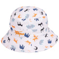 White - Back - Trespass Childrens-Kids Zebdee Safari Animals Bucket Hat