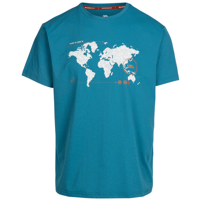 Bondi Blue - Front - Trespass Mens Ohio Map TP75 T-Shirt