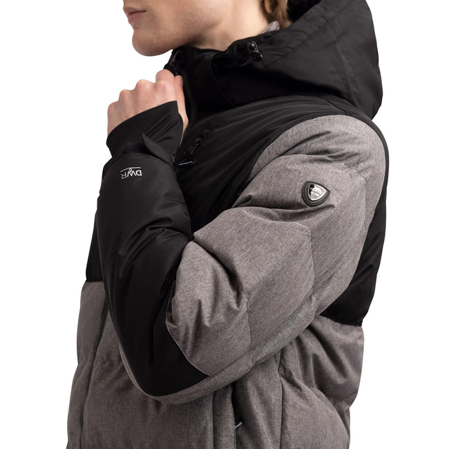 Grey Marl - Side - Trespass Mens Delabole Padded Jacket