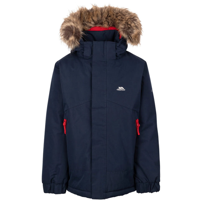 Navy - Front - Trespass Childrens-Kids Wyald Waterproof Jacket