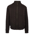 Dark Grey - Front - Trespass Mens Dipton Knitted Jacket