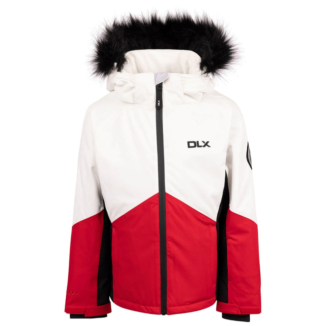 Red - Front - Trespass Girls Shelbie DLX Ski Jacket