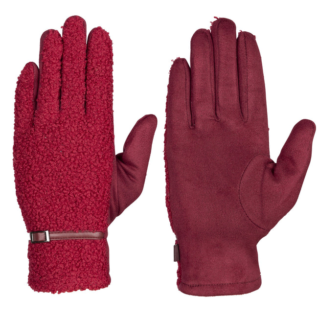 Mulberry - Front - Trespass Womens-Ladies Pisa Sherpa Winter Gloves