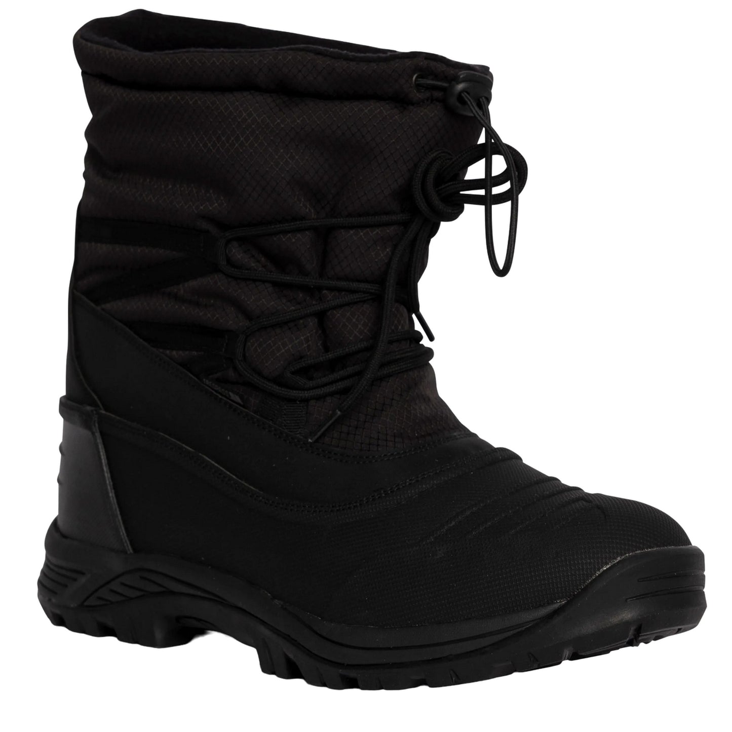 Black - Close up - Trespass Mens Novern Waterproof Snow Boots