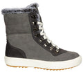 Grey - Back - Trespass Womens-Ladies Korinna Suede Lace Up Snow Boots