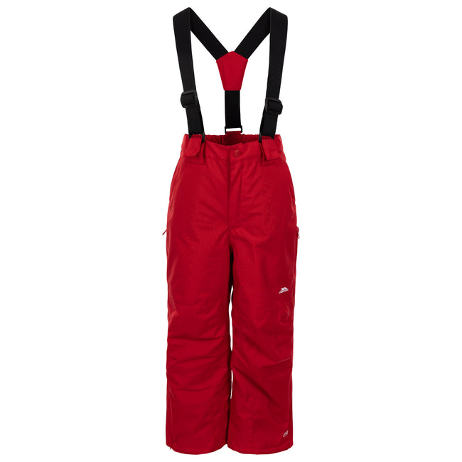 Red - Front - Trespass Childrens-Kids Rumi Ski Trousers