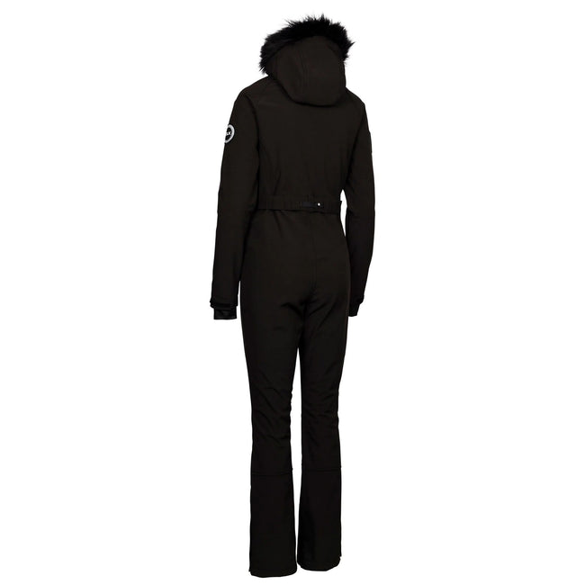 Black - Back - Trespass Womens-Ladies Valene DLX Ski Suit