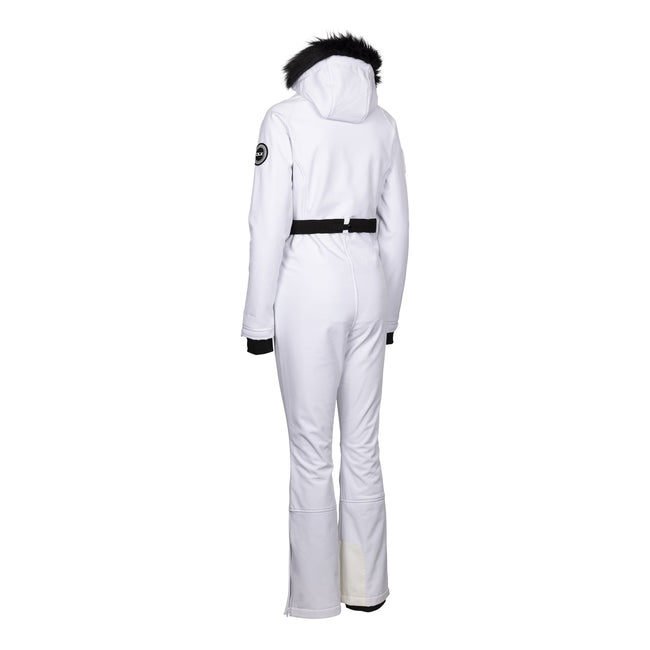 White - Back - Trespass Womens-Ladies Valene DLX Ski Suit