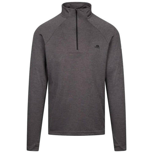 Black Marl - Front - Trespass Mens Valin Long-Sleeved Top