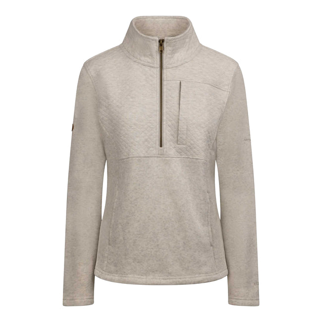 Cream - Front - Trespass Womens-Ladies Hoxie Marl Fleece Top