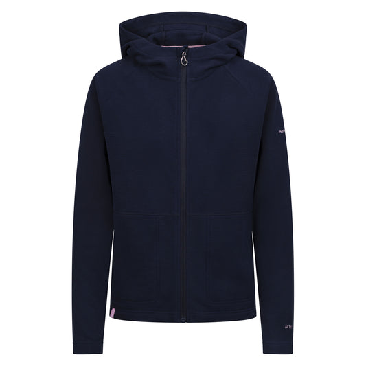 Navy - Front - Trespass Womens-Ladies Nolans AT100 Hooded Fleece Jacket