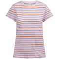 White-Multicoloured - Front - Trespass Womens-Ladies Michaela Striped T-Shirt