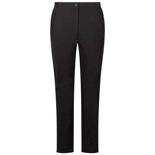 Black - Front - Trespass Womens-Ladies Tawny DLX Softshell Trousers