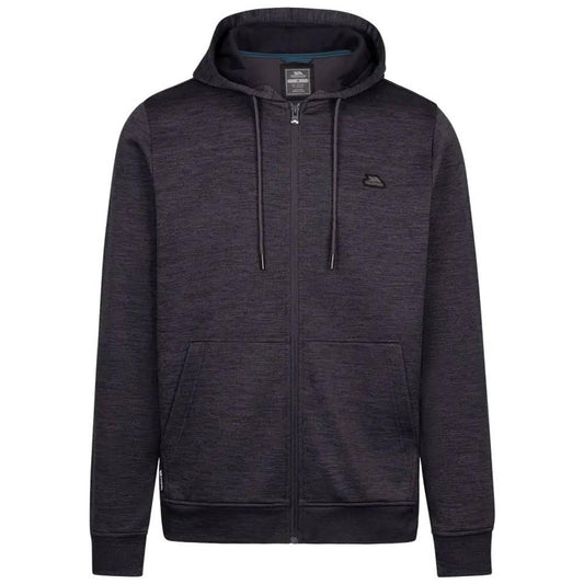 Dark Flint Marl - Front - Trespass Mens Fewston Full Zip Hoodie