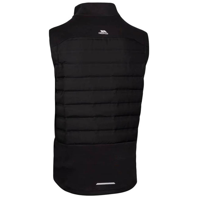 Black - Back - Trespass Mens Alsek Hybrid Gilet