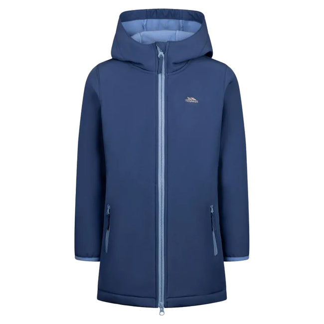 Blue Tone - Front - Trespass Girls Brennagh Soft Shell Jacket
